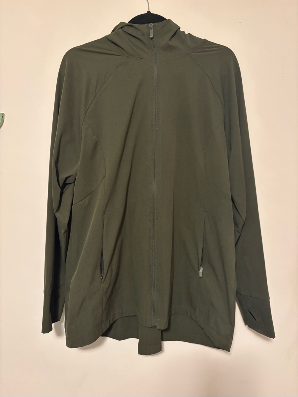 all in motion women’s  Olive Hooded Windbreaker Jacket